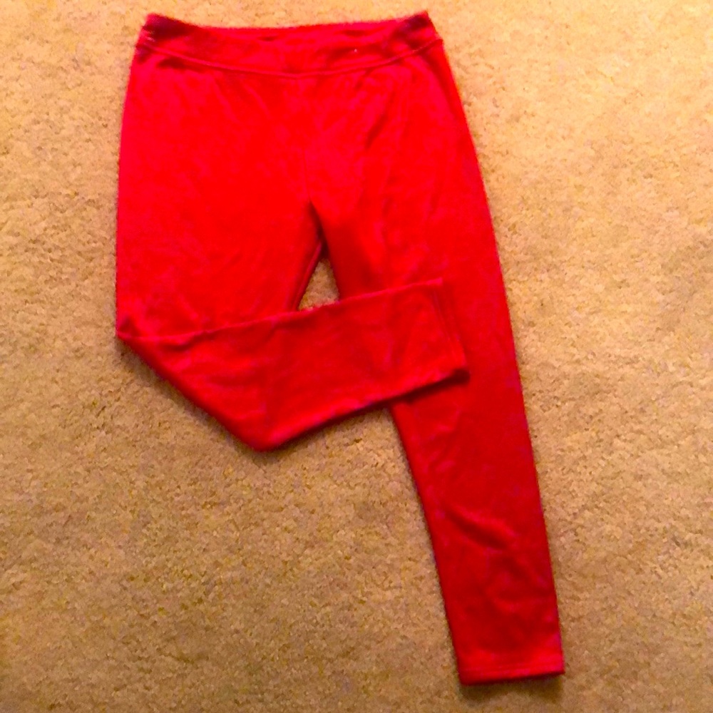 Cozy red leggings